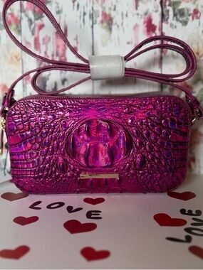 NWT BRAHMIN Danica CROSSBODY Voltage Violet ~Brahmin Exclusive Purple FIRM